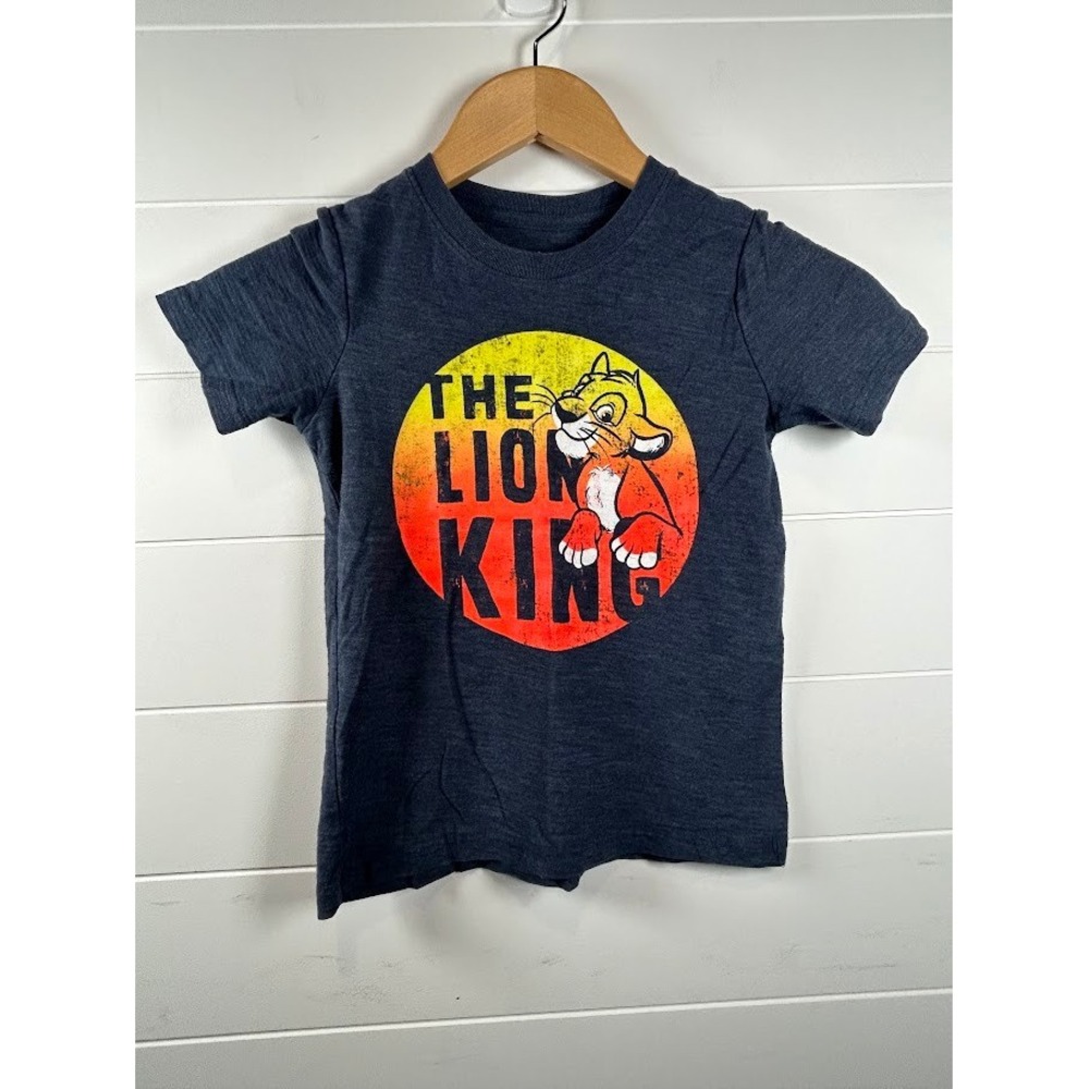 Disney Jumping Beans‎ Kids Lion King Simba Graphic T-Shirt Navy Blue Size 6